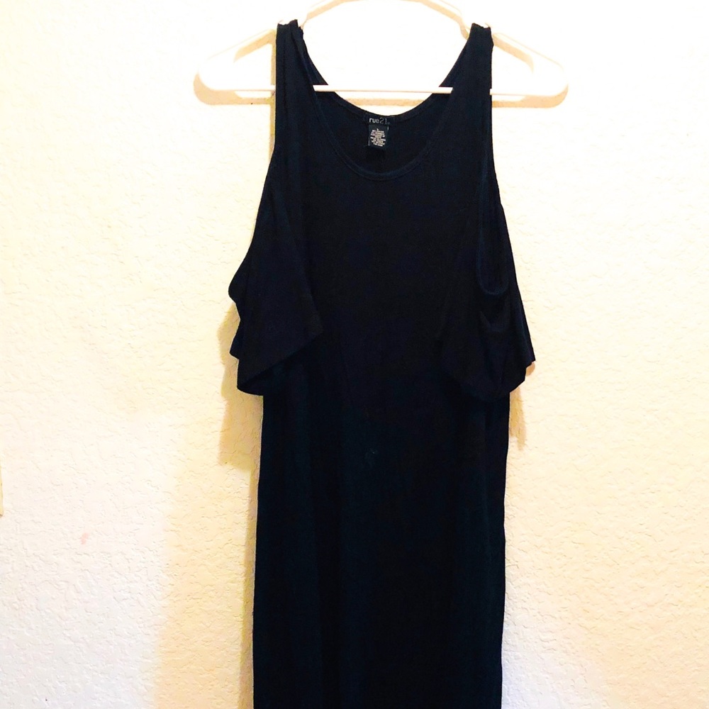 Rue 21 Cold Shoulder Midi Dress Black